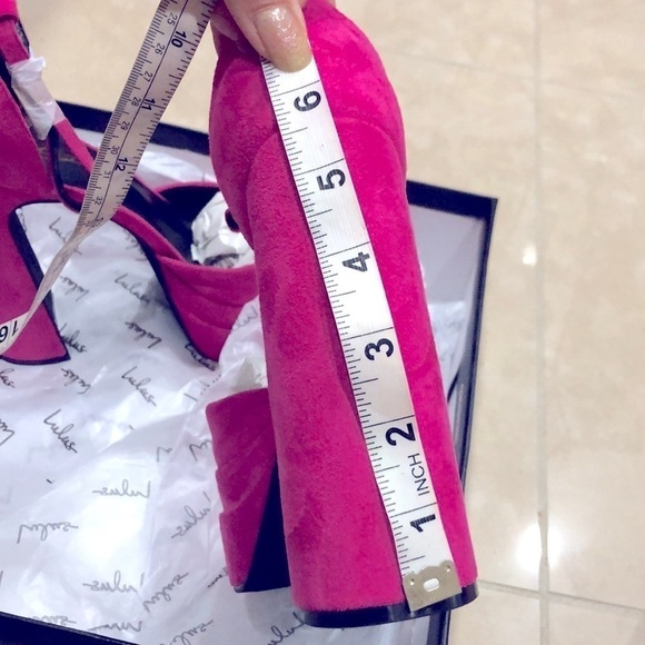 COPY - Sandals platform ,junky block suede synthetic green neon - Picture 6 of 6